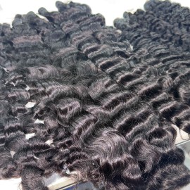 Indonesia Curly Best Quality Burmese Curly Hair Vendor Natural Black Straight Body Wave Bundles Raw Vietnamese Hair Extensionsstyle: Deep Wave 1 bundle, color: natural black, Stretched Length: 26 Inches