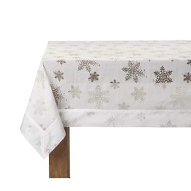 Fennco Styles Burnout Snowflake Holiday Tablecloth