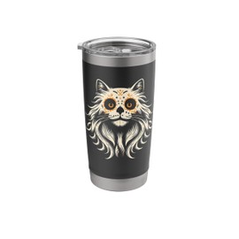 Domestic Longhair Cat Lover Mexican Heritage Stainless Steel Insulated Tumbler