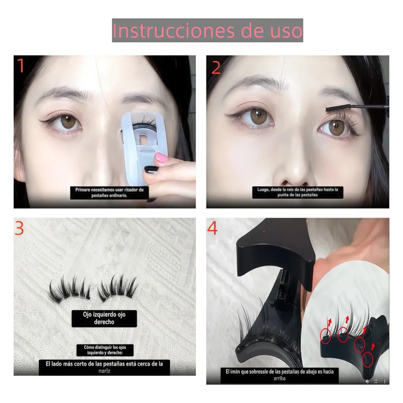 Kit De Clips Magnéticos Para Pestañas Postizas, Imanes Nat