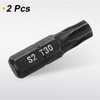 HARFINGTON 2pcs T30 Torx Screwdriver Bit 1/4" Hex Shank 25mm/1"