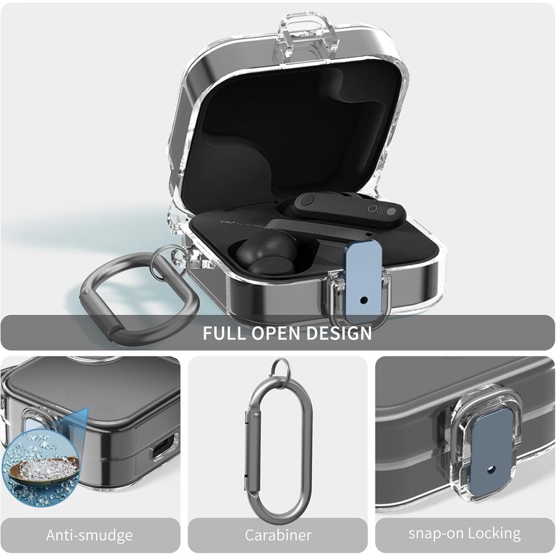 Secure Lock Clear Case Compatible with CMF by Nothing Buds
