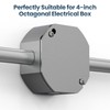 6Pcs Octagon Electrical Box Cover Plates, Junction Box Cover, Electric
