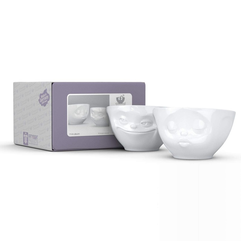Medium bowls, dip bowls, set of 4 grinding, kissing mouth,