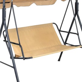 CREATCABIN Swing Seat Cover Replacement Swing Chair Bench Cover 600D Thickened Oxford Cloth Porch Patio Swing Cushion Cover Replacement Waterproof for Outdoor Garden Yard Pale Goldenrod 58x19.7x19.7in