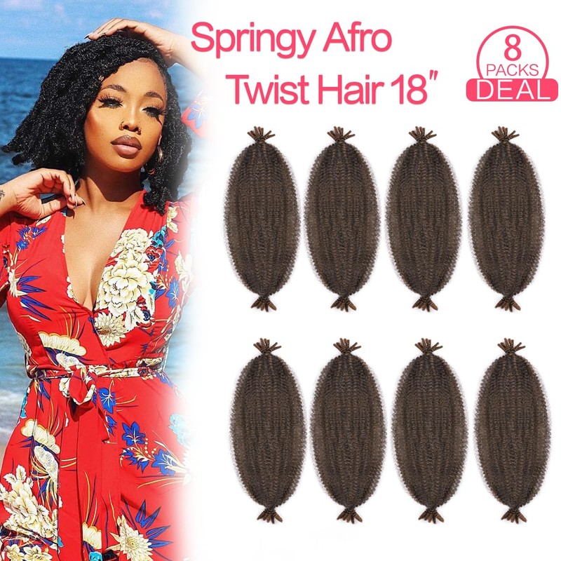 Synthetic Cuban Twist Hair Extensions for Women Braiding Hair8 Pack