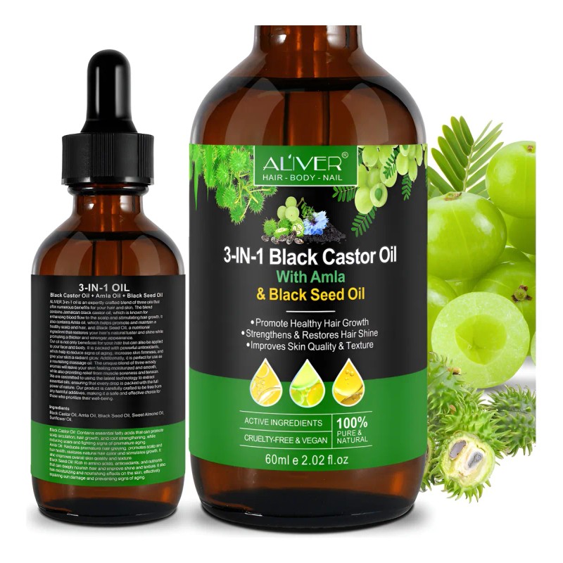 Tratamiento Capilar Con Ricino Amla + Semilla Negra