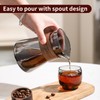 Bincoo 16oz Glass Coffee Carafe with Wood Heat-Resistant Layer, Coffee