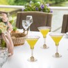WUWEOT 60 Pack Plastic Martini Glasses, 5 Oz Gold Glitter