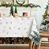 Horaldaily Christmas Tablecloth 52×70 Inch Rectangular, Winter Snow Trees White
