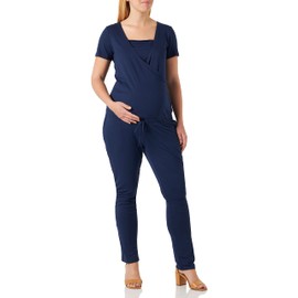 Noppies Women's Driel Nursing Short Sleeve Jumpsuit Overalls, Peacoat P590, 10