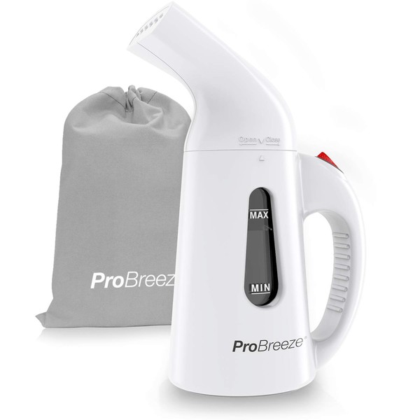 Pro Breeze Garment Steamer 850 Watt. Compact and Portable Handheld Fabric Steamer with Ultra-fast Heating Element and Travel Pouch