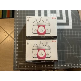 Joovy Lot of 6, New Sealed Joovy Boob Diamond 5 oz Glass Baby Bottles, FREE Shipping