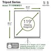 Elite Screens Tripod Series, 119-INCH 1:1, 16:9, 4:3 Adjustable Multi
