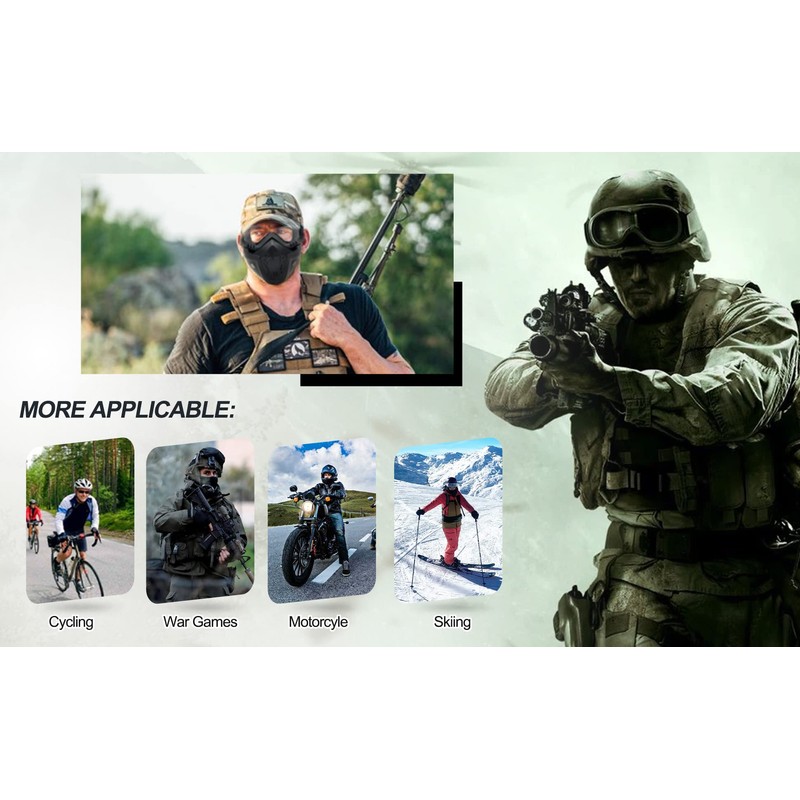 2 Pack Tactical Mask Detachable Goggle Masks Compatible with Nerf