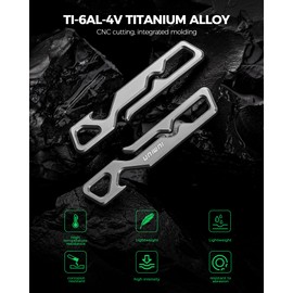 IUMIUN Titanium Quick Pocket Clip Key Chain Holder for EDC-with Slim Profile Bottle Opener, Grey 2 Pack, Small