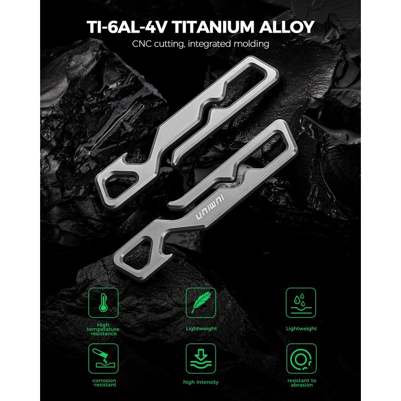 IUMIUN Titanium Quick Pocket Clip Key Chain Holder for EDC-with
