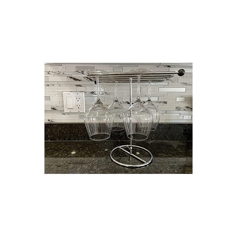 Happy Hour Stemware Drying Rack, Silver