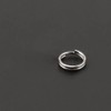 Audiophan W Rings Titanium Alloy Double Ring Link 12mm Silver