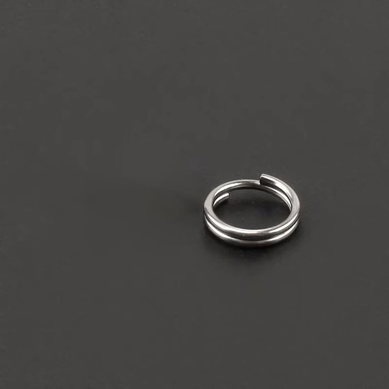 Audiophan W Rings Titanium Alloy Double Ring Link 12mm Silver