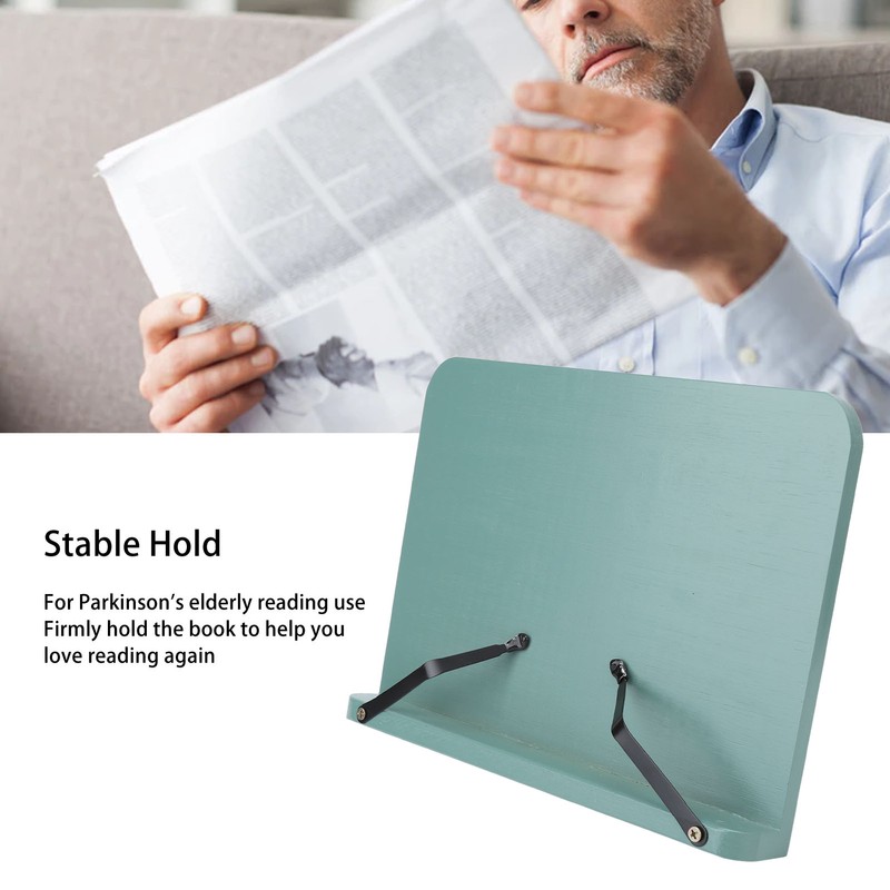 Book Stand Adjustable Angle Foldable Small Desk Bookrest with Page