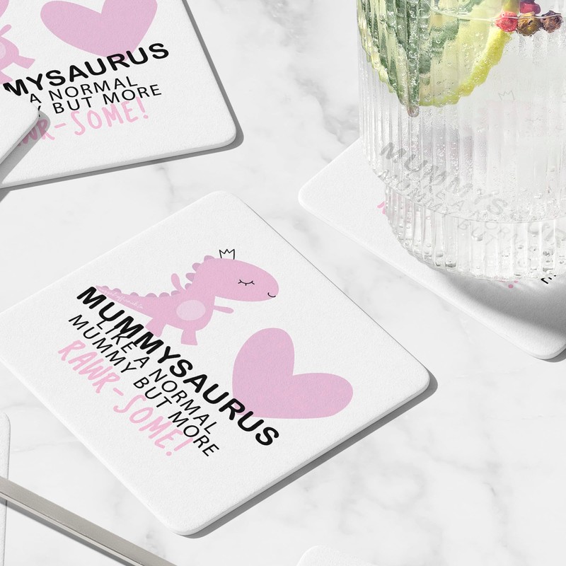Mugged Off Mummysaurus Coaster Mummy Birthday Gifts Mummy Christmas Mother's