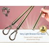 OooWow 46 inch (2 Pack) Light Bronze Iron Curtain Pull