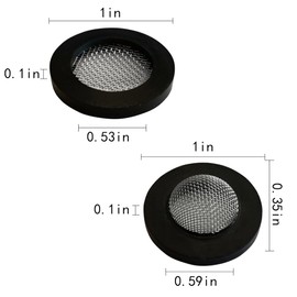 EYAKEG 10 Pieces Stainless Steel Filter Hose Washers Inlet Hose Screen Washer Repair Kit for 5/8 inch Washing Machine and 3/4 inch Garden Hose Connector, Black