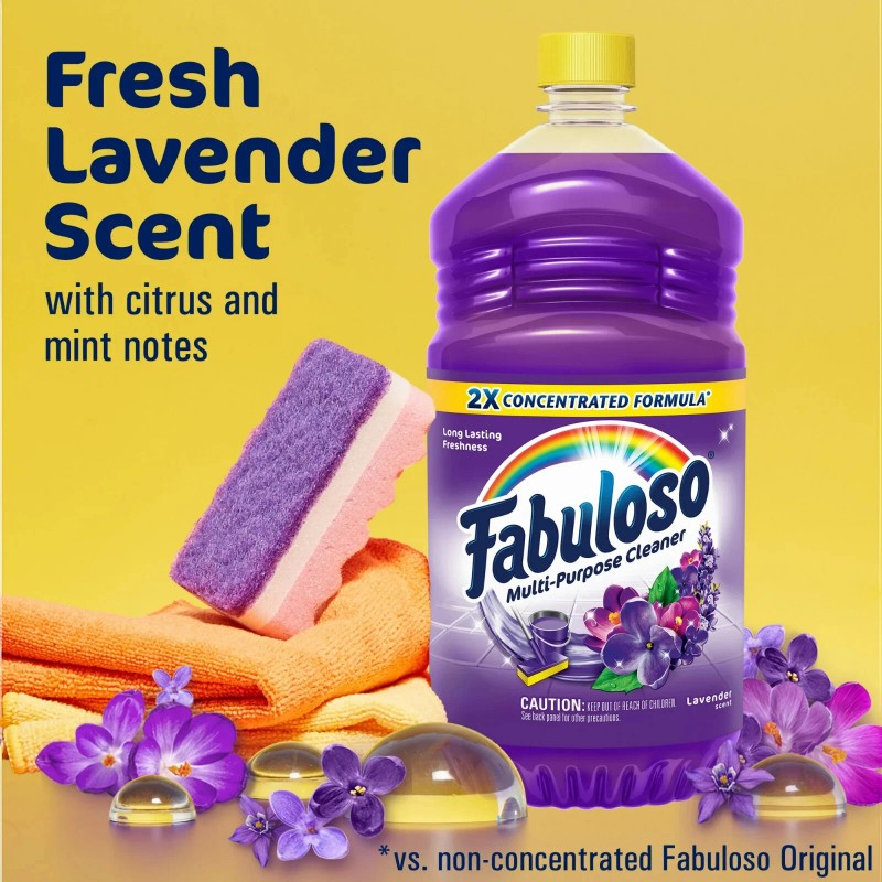 Fabuloso Multi Surface All Purpose Floor Cleaner, Lavender Scent, 16.9