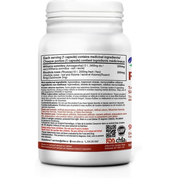 ALLBE RechargeCan, 200mg Organic Ashwagandha Capsules, Natural Ashwagandha Supplement with