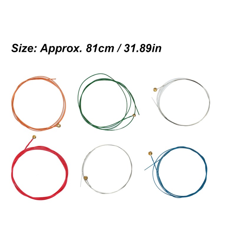 6PCS Guitar String Musical Instrument Accessory Acoustic Guitar String Replacement