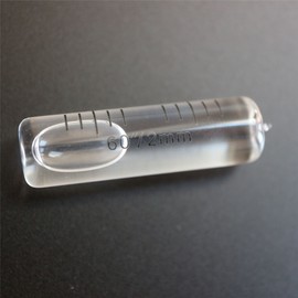 Replacement Level Glass Vial, Spirit Bubble Level, With Nib, Accurate, 35mm x 10mm - Transparent Clear, (1 3/8 x 25/64 in)