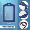 WSERE 5 Pieces PU Leather ID Card Badge Holder, Vertical