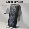 MIKUSO Large Print Backlit Keyboard for Seniors and Low Vision
