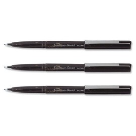 Pentel JM20 Disposable Fountain Pen 0.3-0.4mm Line Black Ink - Pack of 3