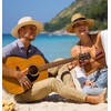 FURTALK Womens Mens Wide Brim Straw Panama Hat Fedora Summer