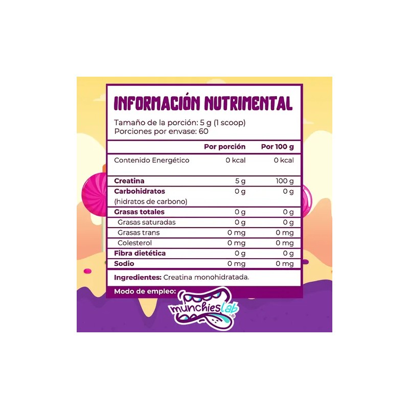 Creatina Monohidratada + Quemador Reductivo Con Lipoenzimas Sabor Sin Sabor