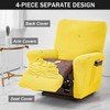CONRUSER Stretch Recliner Chair Covers, 4-Piece Soft Sofa Cover Thick