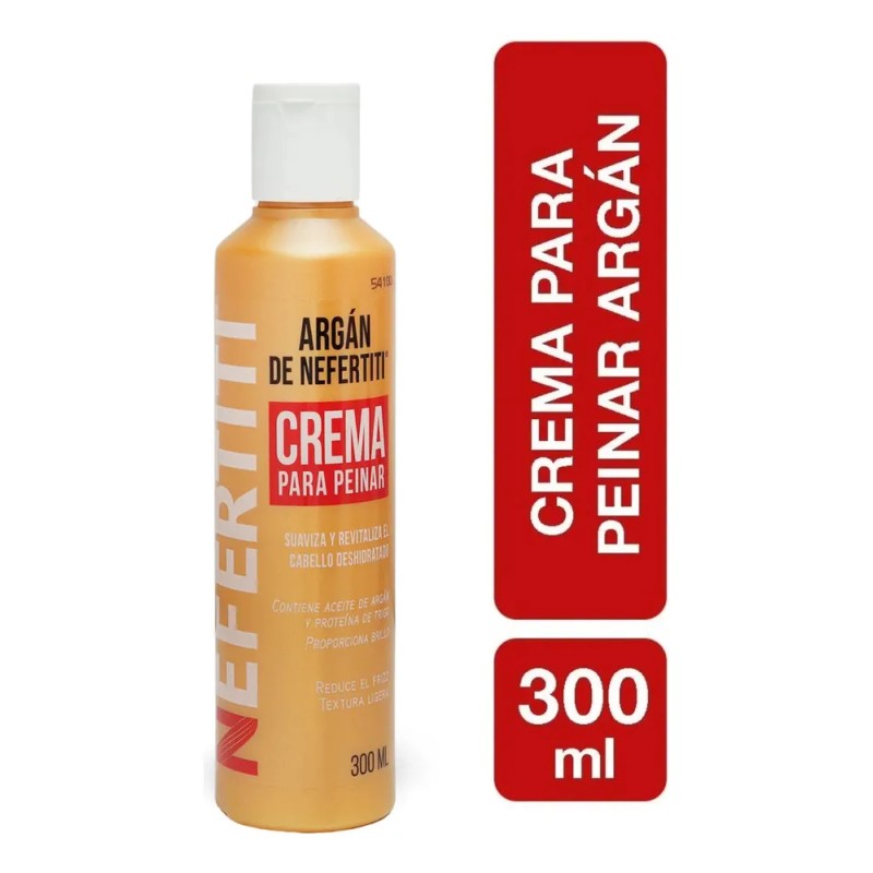 Crema Para Peinar Hidratante Aceite De Argan Nefertiti 300ml