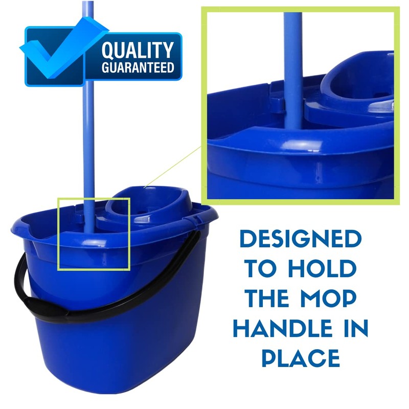 Professional 14L Mop Bucket with Wringer (Yellow) Colour Coded With