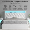Loomie Queen Lift Up Bed Frame with Charging Station&LED Lights,Leather