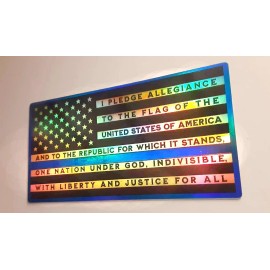 Silverbird Graphics Thin Blue Line Flag Sticker Decal Holographic Police Lives Matter America 6pk