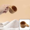 Mewutal 1/3 Cup Wooden Measuring Cup with Short Handle Handcrafted