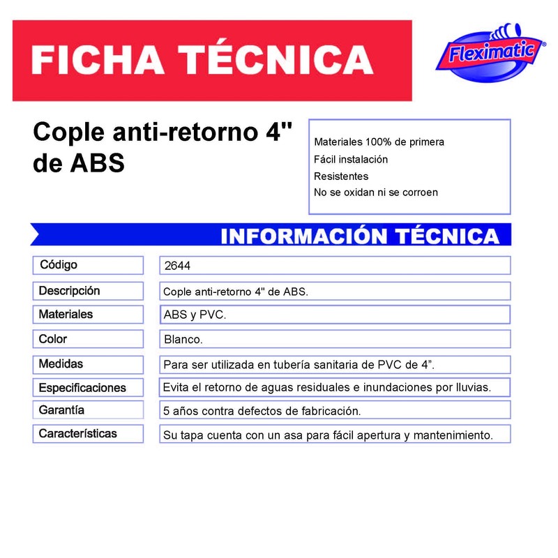 Fleximatic 2644 Cople antiretorno 4