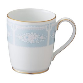 Noritake ノリタケ マグカップ 280cc レースウッドゴールド ブルー ファインポーセレン T9755A/1507