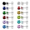Multicolor Crystal Dangle Earrings and Studs for Women 930 Silver