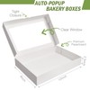 Rarapop 25 Pack Large Cookie Boxes with Window, 16x11x2.5 Inches