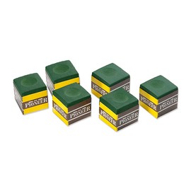 Formula Sports Pioneer Snooker Pool Billiards Cue Chalk, 6 Pieces Pack, Green