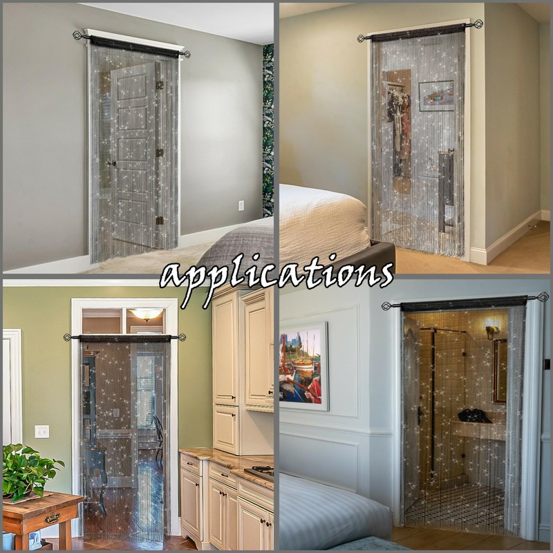 Atsweetlife Door String Curtain Doorway Beads Curtains,Hanging Room Divider Beaded