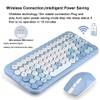 Onlywe Wireless Keyboard Mouse Set,2.4G Wireless, Sweet Color Prismatic 83-Keys,Silent